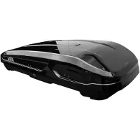 Markenlos Dachbox Monsun M, Schwarz Metallic