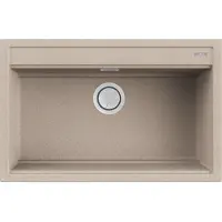 Elleci Best 130, Aufsatzwanne, Rechteckig, Granitek, Hafer, 1 Becken, 726 x 365 mm