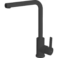 Elleci Wasserhahn Shell S01 Schwarz, 34 cm, mit Ausziehbrause und Hebelgriffen