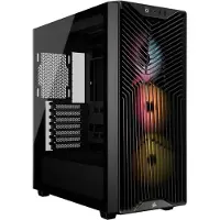 Corsair 3200D RS ARGB Mid-Tower PC Case, Midi Tower, PC, Schwarz, Mini-ITX, micro ATX, ATX, Stahl, Gehärtetes Glas, Kunststoff, Gaming