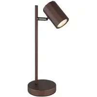 Globo Lighting Tischlampe, Metall bronzefarben, Spot beweglich, H 35 cm