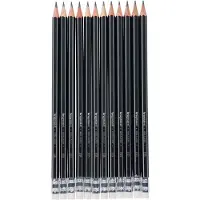 Bruynzeel - Bleistift 6021 Burotek HB mit Gummi | Box ein 12 Stück
