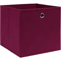 vidaXL Aufbewahrungsboxen 10 Stk. Vliesstoff 28x28x28 cm Dunkelrot