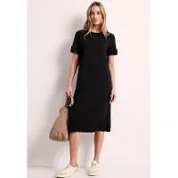 Street One Jerseykleid Ohne Taschen mit Rundhalsausschnitt