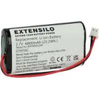 VHBW EXTENSILO Akku kompatibel mit Villeroy & Boch Neapel 2.0 96878, Neapel 2.0 96877 Tischlampe, Nachttischlampe (6800 mAh, 3,7 V, Li-Ion)