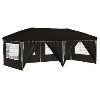 vidaXL Pop-up Partyzelt 575 x 288 x 245 cm Schwarz
