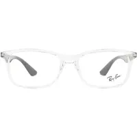 Ray-Ban Rechteckige Transparente und Schwarze Unisex Damen Brillenfassung