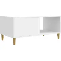 vidaXL Couchtisch Hochglanz Weiß 90 x 50 x 40 cm Holzwerkstoff