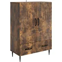 vidaXL Sideboard Geräucherte Eiche 66 x 34,5 x 95 cm Holzwerkstoff
