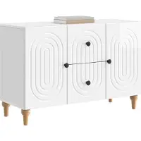 vidaXL TV-Schränk Hochglanz Weiß 89 x 34,5 x 60 cm Holzwerkstoff