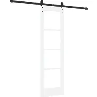 vidaXL Schiebetür ORKDAL Weiß und Schwarz 61 x 198,5 cm