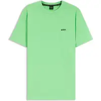 BOSS für Herren. 50506373 T-Shirt Detail grün (L), Lässig, Baumwolle, Kurzarm