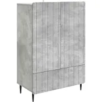 vidaXL Sideboard Betongrau 66 x 34,5 x 97 cm Holzwerkstoff