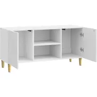 vidaXL TV-Schränk Hochglanz Weiß 102 x 34,5 x 50 cm Holzwerkstoff