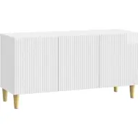 vidaXL TV-Schränk Hochglanz Weiß 99 x 34,5 x 50 cm Holzwerkstoff