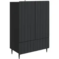 vidaXL Sideboard Schwarz 66 x 34,5 x 97 cm Holzwerkstoff