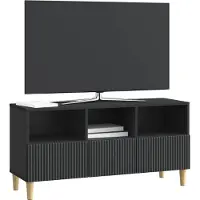 vidaXL TV-Schränk Schwarz 102 x 34,5 x 50 cm Holzwerkstoff