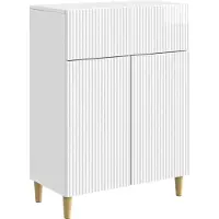 vidaXL Sideboard Hochglanz Weiß 66 x 34,5 x 90 cm Holzwerkstoff