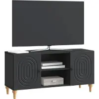 vidaXL TV-Schränk Schwarz 102 x 34,5 x 50 cm Holzwerkstoff