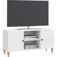vidaXL TV-Schränk Hochglanz Weiß 102 x 34,5 x 50 cm Holzwerkstoff