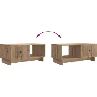 vidaXL Couchtisch Artisan-Eiche 90 x 50 x 40 cm Holzwerkstoff