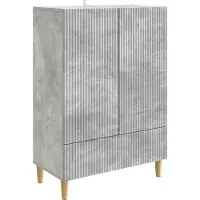 vidaXL Sideboard Betongrau 66 x 34,5 x 95 cm Holzwerkstoff