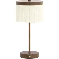 Light & Living - tischlampe - LED - braun - holz metall - wiederaufladbare tischlampe - LED - 1892184