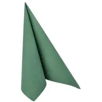 Papstar 50 Servietten "ROYAL Collection" 1/4-Falz 40 cm x 40 cm dunkelgrün in Papierverpackung (89411, 50 Stück)
