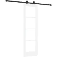 vidaXL Schiebetür ORKDAL Weiß und Schwarz 61 x 198,5 cm