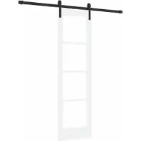 vidaXL Schiebetür ORKDAL Weiß und Schwarz 61 x 198,5 cm