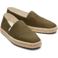 Toms Alpargata Rope 2.0 olive recycled cotton slubby woven 39