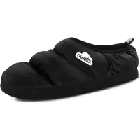 Nuvola . Hausschuhe Herren Damen rutschfester Sohle warm gepolstert bequem schwarz 46/47 EU - UNCLAG