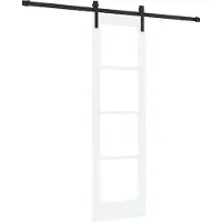 vidaXL Schiebetür ORKDAL Weiß und Schwarz 61 x 198,5 cm