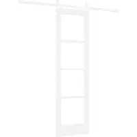 vidaXL Schiebetür ORKDAL Weiß 61 x 198,5 cm Massivholz Kiefer und Glas
