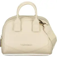 Mario Valentino Elegante Beige Damenhandtasche mit Recyclingmaterial und Vielseitigkeit