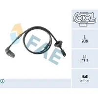FAE ABS Sensor Raddrehzahl Hinten Rechts passend für MERCEDES-BENZ C-Klasse Limousine (W202) 78567