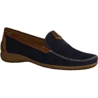 Gabor Comfort Damenschuhe Halbschuhe Mokassin Slipper Blau Freizeit, Schuhgröße:EUR 39 | UK 6