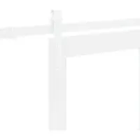vidaXL Schiebetür ORKDAL Weiß 93 x 232 cm Massivholz Kiefer und Glas