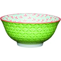 MIKASA ECMKCBOWL31SET - Set of Keramikschalen of mit geprägtem geometrischem Design.