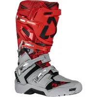 Leatt Moto 5.5 FlexLock Enduro Hellgrau-Rote Motocross-Stiefel Größe 45.5