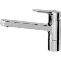 Markenlos Hochdruck Küchenarmatur TWIST | 120° schwenkbar | Hoher Auslauf für große Töpfe | Wasserhahn aus DZR-Messing | Temperatur- und Durchflussbegrenzer | Einfache Montage am Spülbecken | Chrom