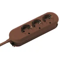 Bachmann SMART Steckdosenleiste 3x CEE7/3 braun, 3x Schutzkontakt