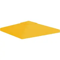 Syfax Pavillon-Dachplane mit Kaminabzug 310 g/m² 3x3 m Gelb