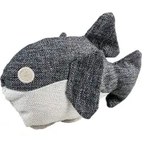 Laroy Duvo+ Hundespielzeug Eco Plüsch Fisch Fugu grau, Maße: 19 x 13 x 8 cm