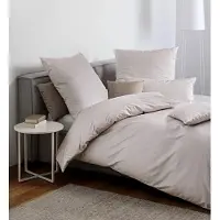 Janine Interlock Feinjersey Bettwäsche Carmen S 55126-07 sand silber natur 135x200 cm + 80x80 cm