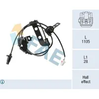 FAE ABS Sensor Raddrehzahl Hinten Links für HYUNDAI ix35 (LM, EL, ELH) 78571
