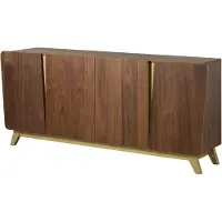 MASSIVMOEBEL24.DE MASSIVMOEBEL24 Sideboard Nussbaum-Echtholzfurnier 200x45x85 braun lackiert BUTTERFLY #107
