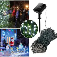 Lapamax 20M 200Leds Solar Lichterkette Außen Innen,Kaltweiß Weihnachtsbeleuchtung 8 Modi Wasserdicht, Deko für Weihnachten Hof Garten Balkon Baum Camping