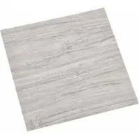 vidaXL Selbstklebende Bodenplanken Hellgrau und Weiß 30,5 x 30,5 cm