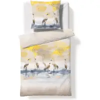 Fleuresse Mako-Satin Bettwäsche Bed Art S Barreiro gelb 135x200 cm + 80x80 cm